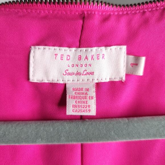 Ted Baker Road to Nowhere Shift Dress in Mid Pink, TB Size 1/US Size XS - Picture 4 of 7